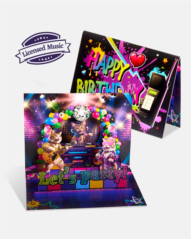 Cat Birthday Card With Music Tik Tok