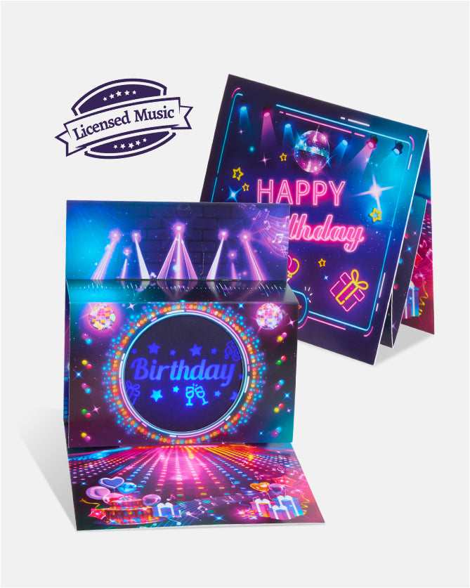 Light Projection Birthday Card with Music Tik Tok