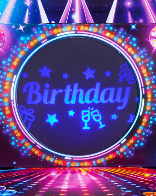 Light Projection Birthday Card with Music Tik Tok
