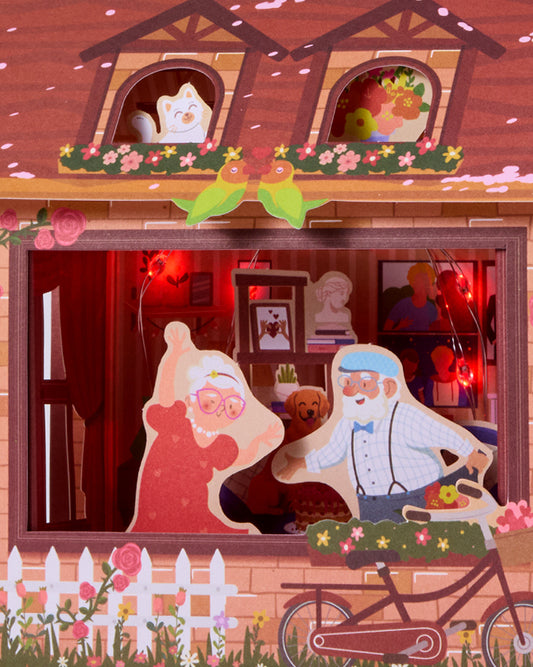 Elderly Couple Anniversary Card with Music Can’t Help Falling in Love